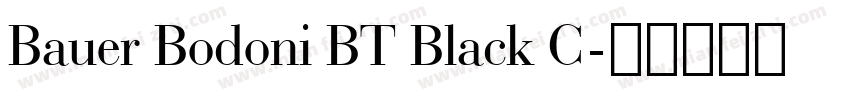 Bauer Bodoni BT Black C字体转换